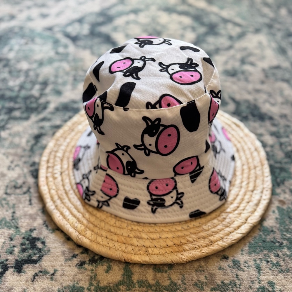 Cow Print Bucket Hat - NEW NEVER WORN
